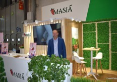 Gaspar Masiá, en el stand de SAT Las Palmeritas.